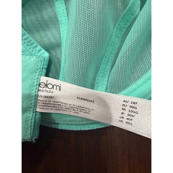 Elomi Matilda Plunge Jade Bra Size 40G - Picture 3 of 6